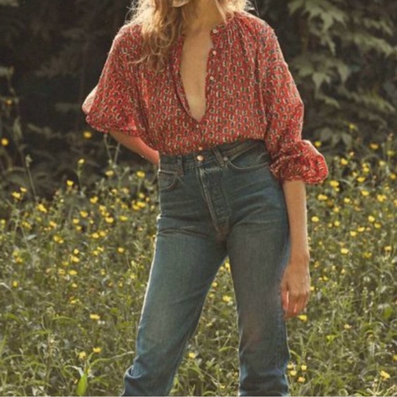 DOEN Jane Blouse Calico Bloom - Picture 1 of 4